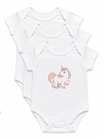 amorubi.com Dupačky/body 'Baby Unicorn' – bílá: přední strana