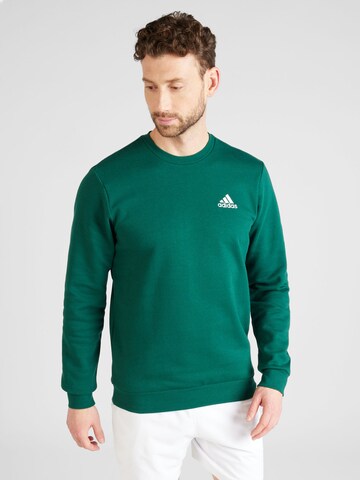 ADIDAS SPORTSWEAR Sport sweatshirt 'Essentials' i grön: framsida