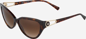 Lunettes de soleil Emporio Armani en marron : devant