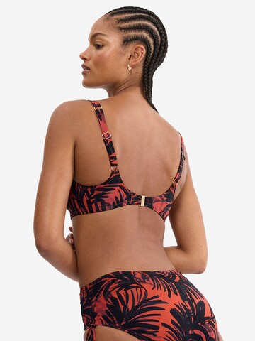 TRIUMPH Minimizer Bügel-Bikini-Top ' Red Label Summer Palm ' in Orange