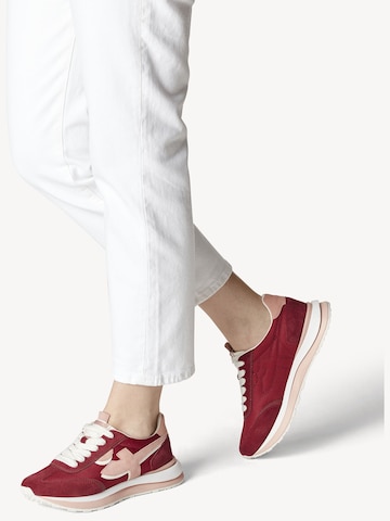 TAMARIS Sneakers laag in Rood: voorkant