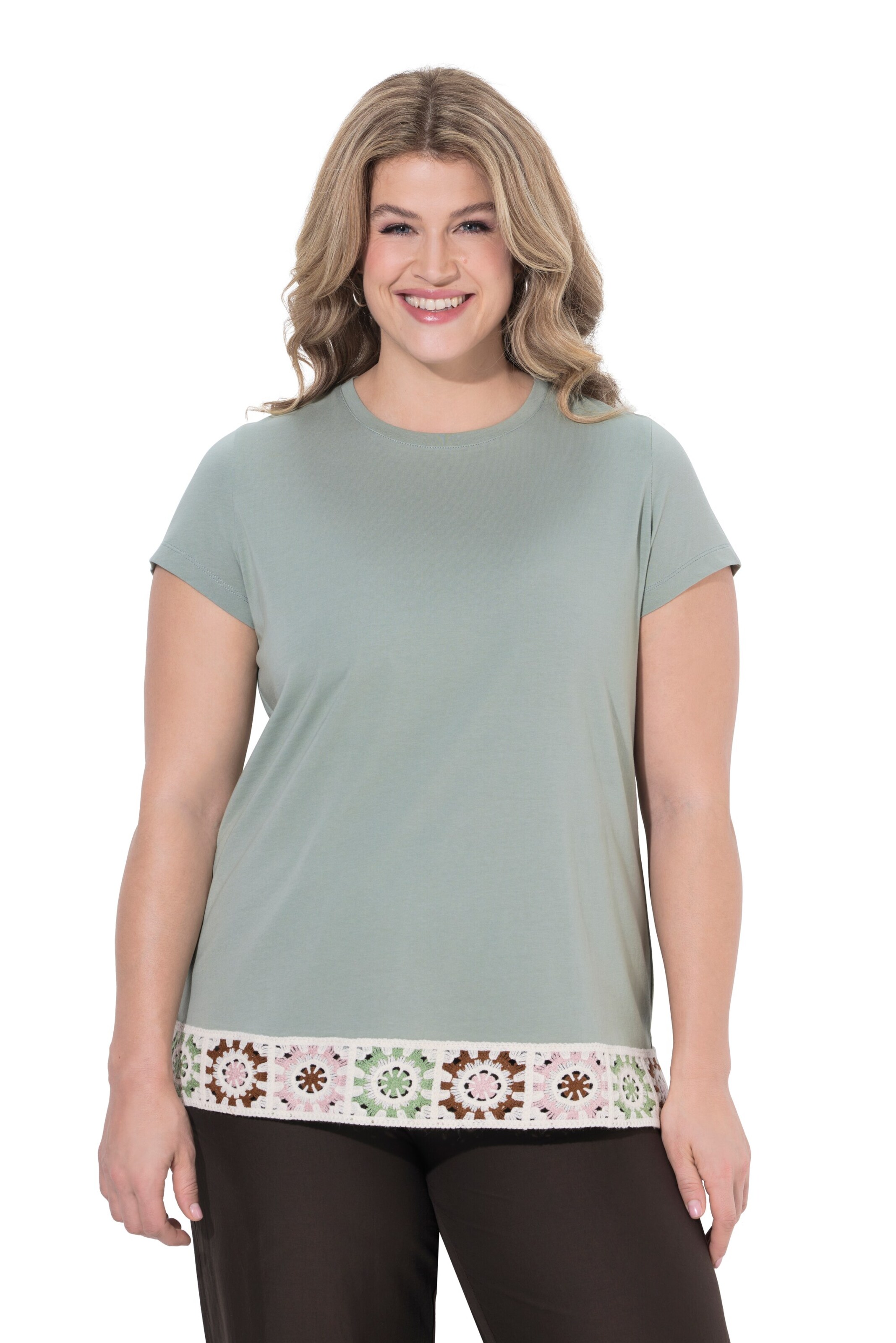 Ulla Popken Shirt in Groen: voorkant