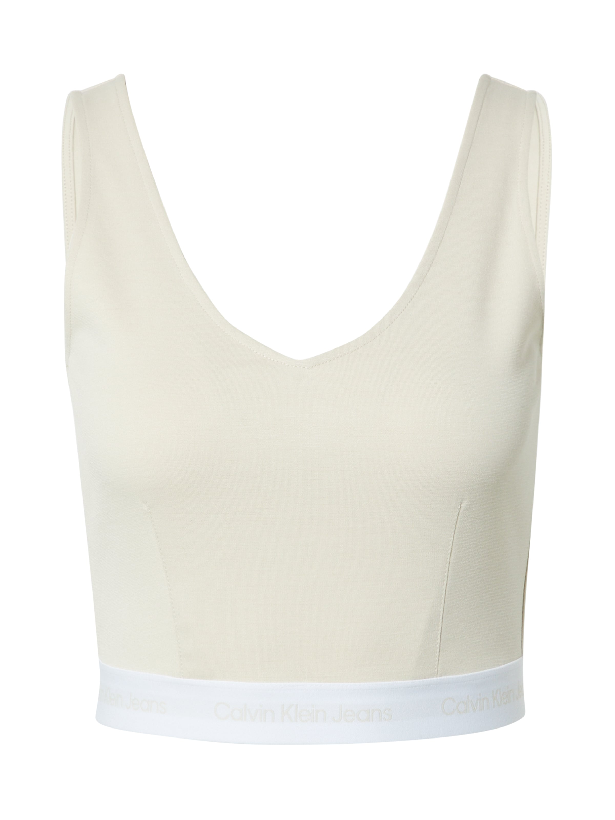 Calvin Klein Jeans Regular Top in Beige: Vorderseite