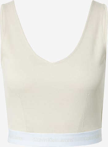 Calvin Klein Jeans Top in Beige: front