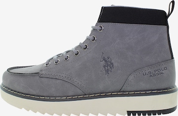 U.S. POLO ASSN. Schnürboots 'London001' in Grau: Vorderseite