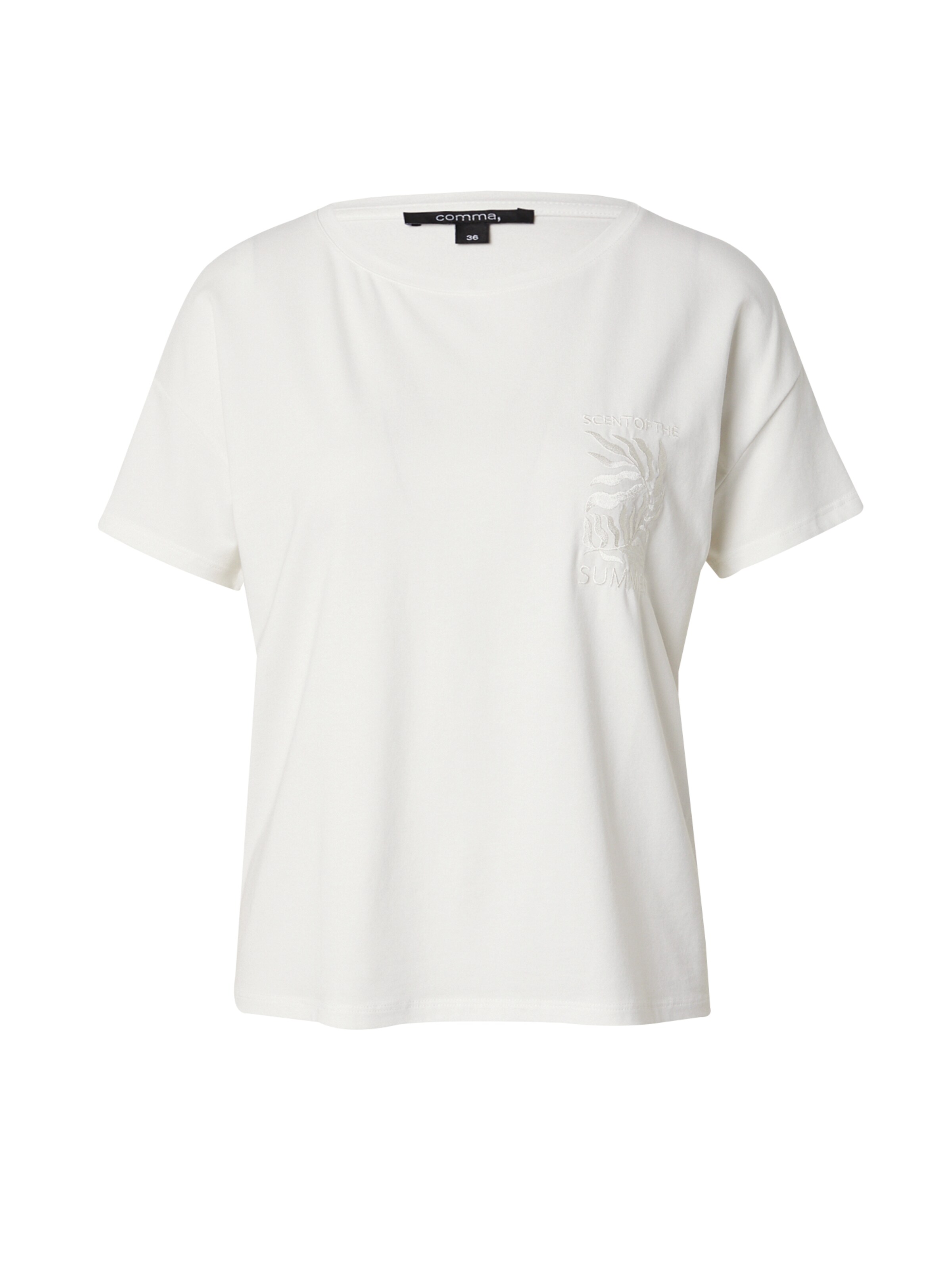 COMMA T-Shirt in Weiß: Vorderseite