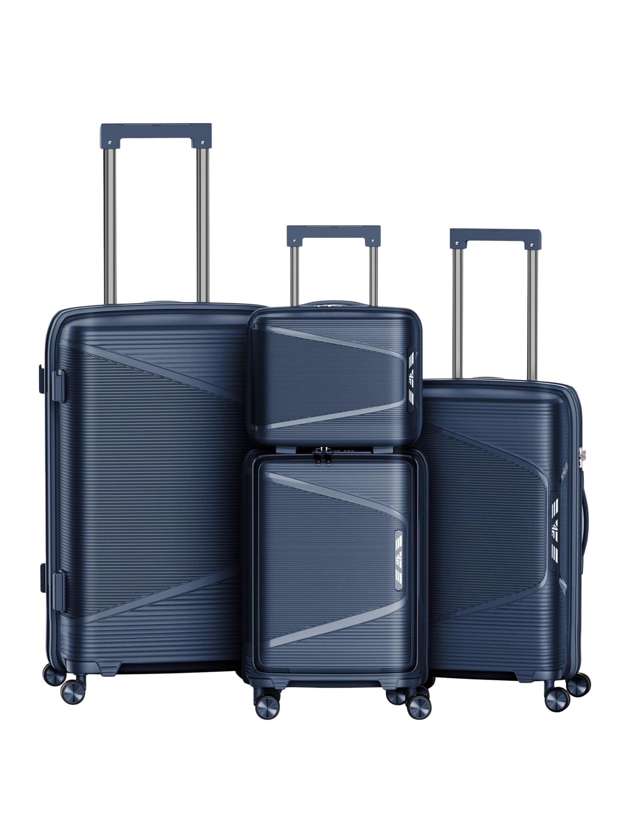 4FLY Suitcase Set 'Linea Lux' in Blue: front