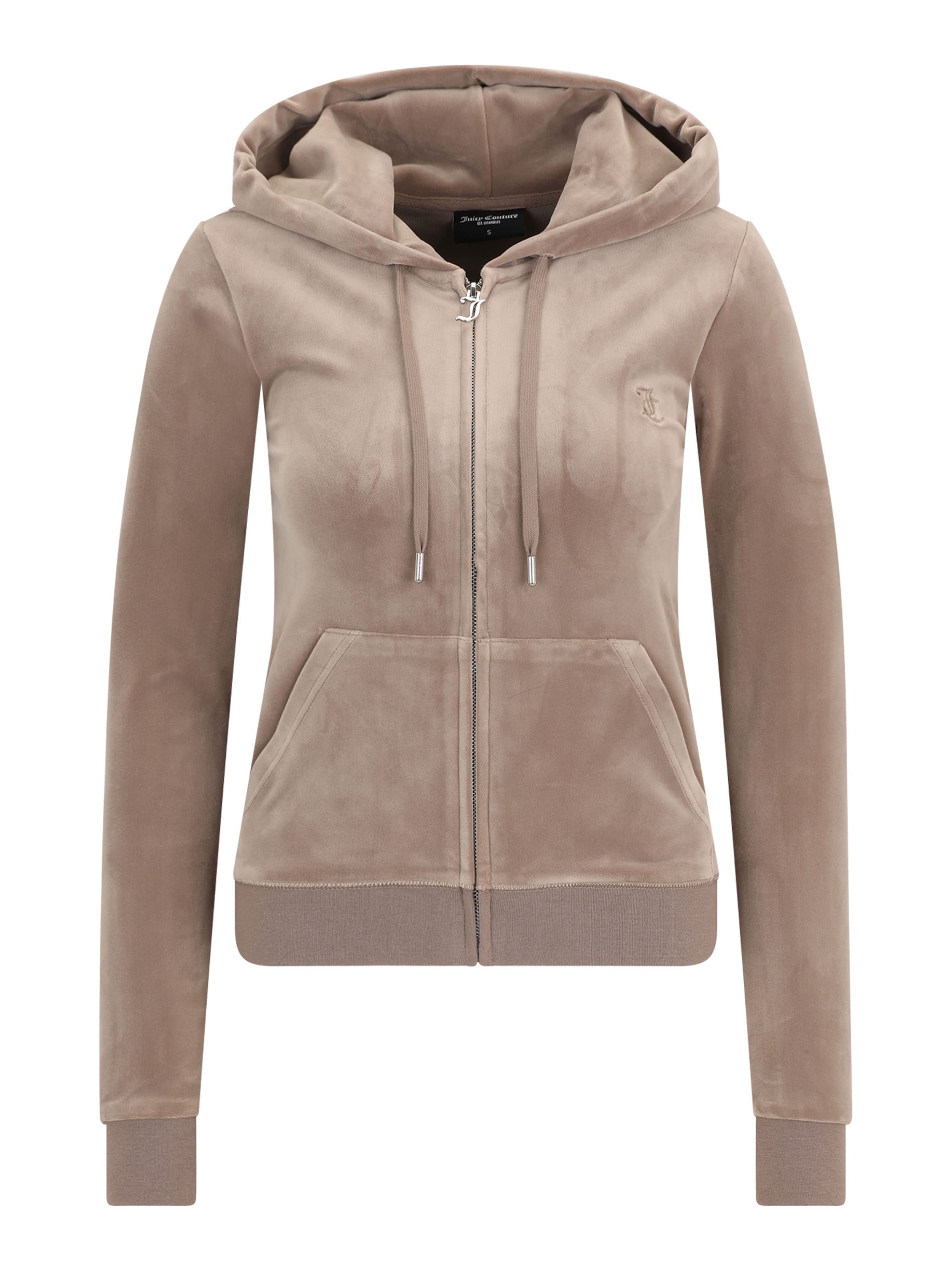 Juicy Couture Tall Кофта на молнии 'ROBERTSON' в Коричневый: спереди