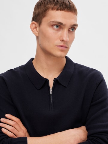 SELECTED HOMME Pullover in Blau