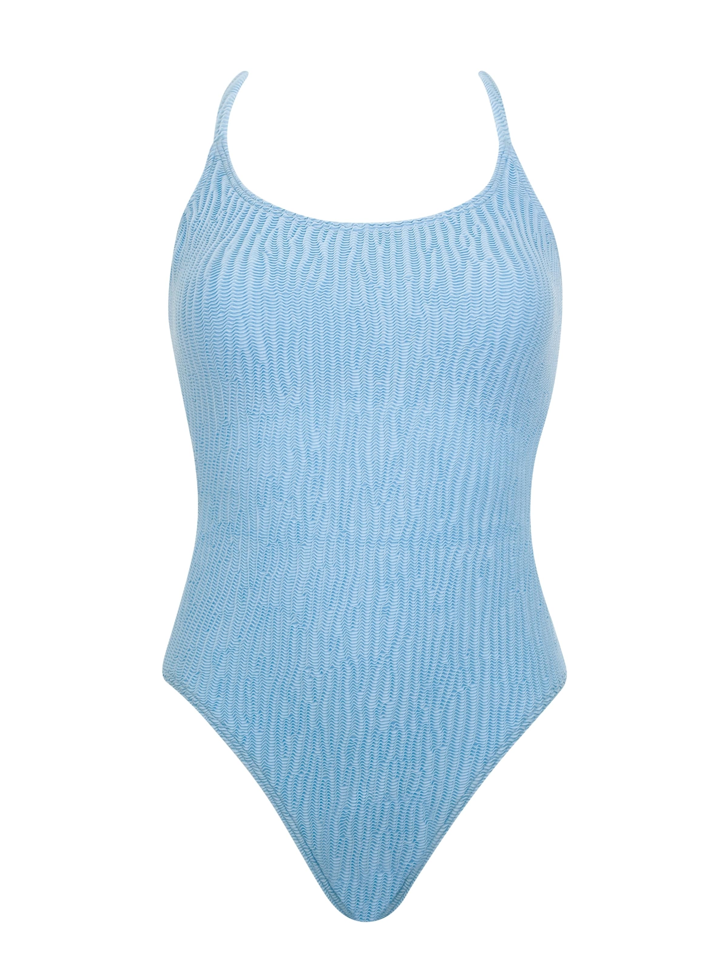OLYMPIA Bustier Badeanzug in Blau: Vorderseite