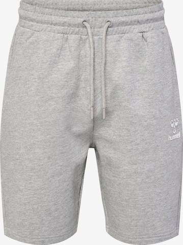 Hummel Regular Workout Pants in Grey: front