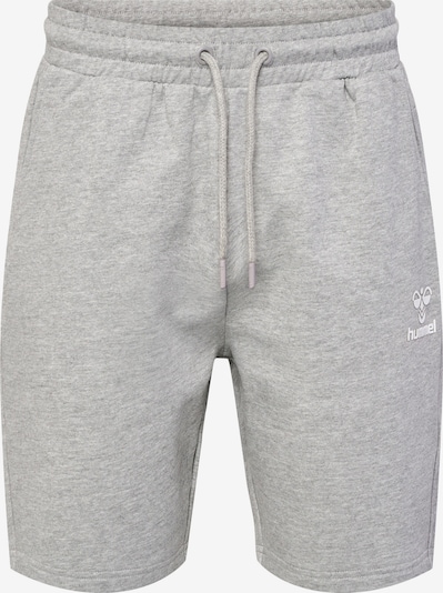 Hummel Pantalon de sport en gris / blanc, Vue avec produit