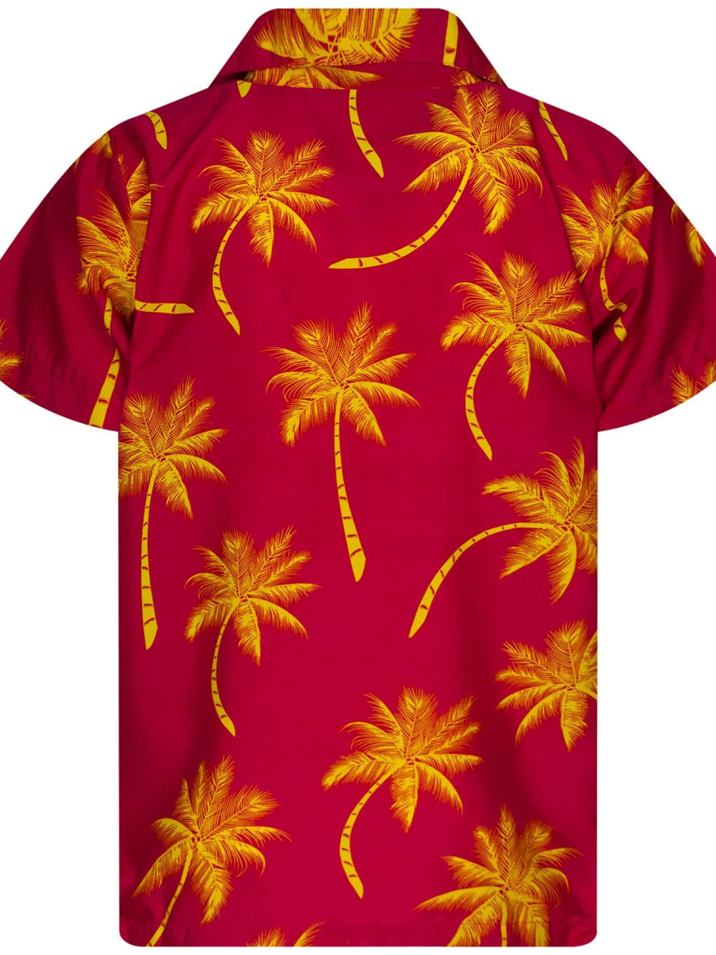 King Kameha Shirt 'Palmshadow' in Yellow