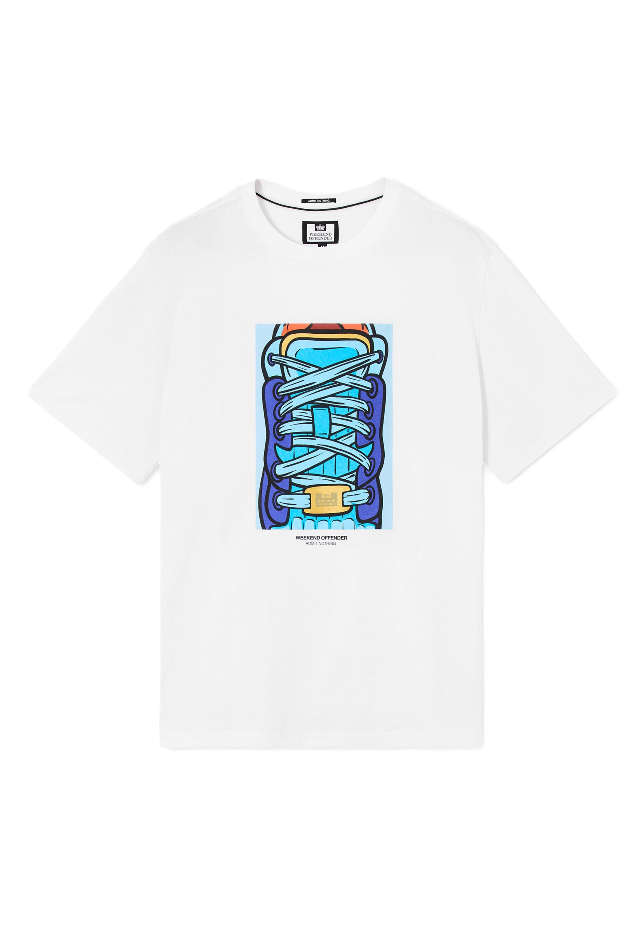 Weekend Offender Shirt 'Laces' in White: front