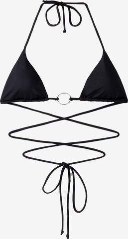 Triangle Hauts de bikini Bershka en noir : devant