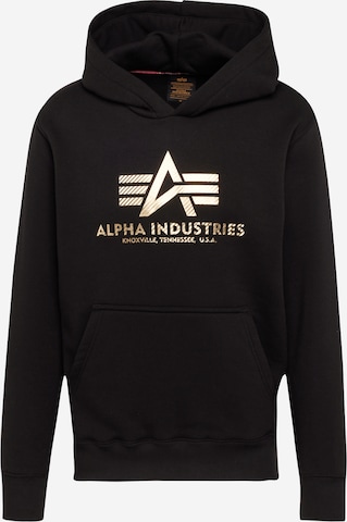 ALPHA INDUSTRIES Mikina – černá: přední strana