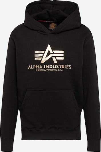 ALPHA INDUSTRIES Sweatshirt in de kleur Goud / Zwart, Productweergave