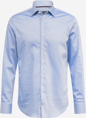 Tommy Hilfiger Tailored Button Up Shirt in Blue: front