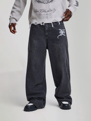 Ed Hardy Loosefit Jeans in Schwarz: Vorderseite