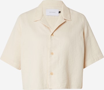 Camicia da donna di Rotholz in beige: frontale