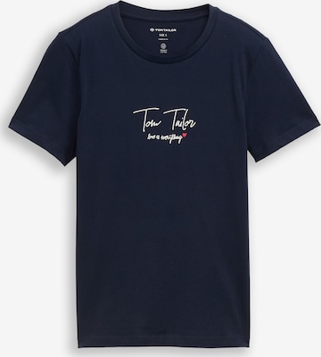 Tricou de la TOM TAILOR pe albastru: față