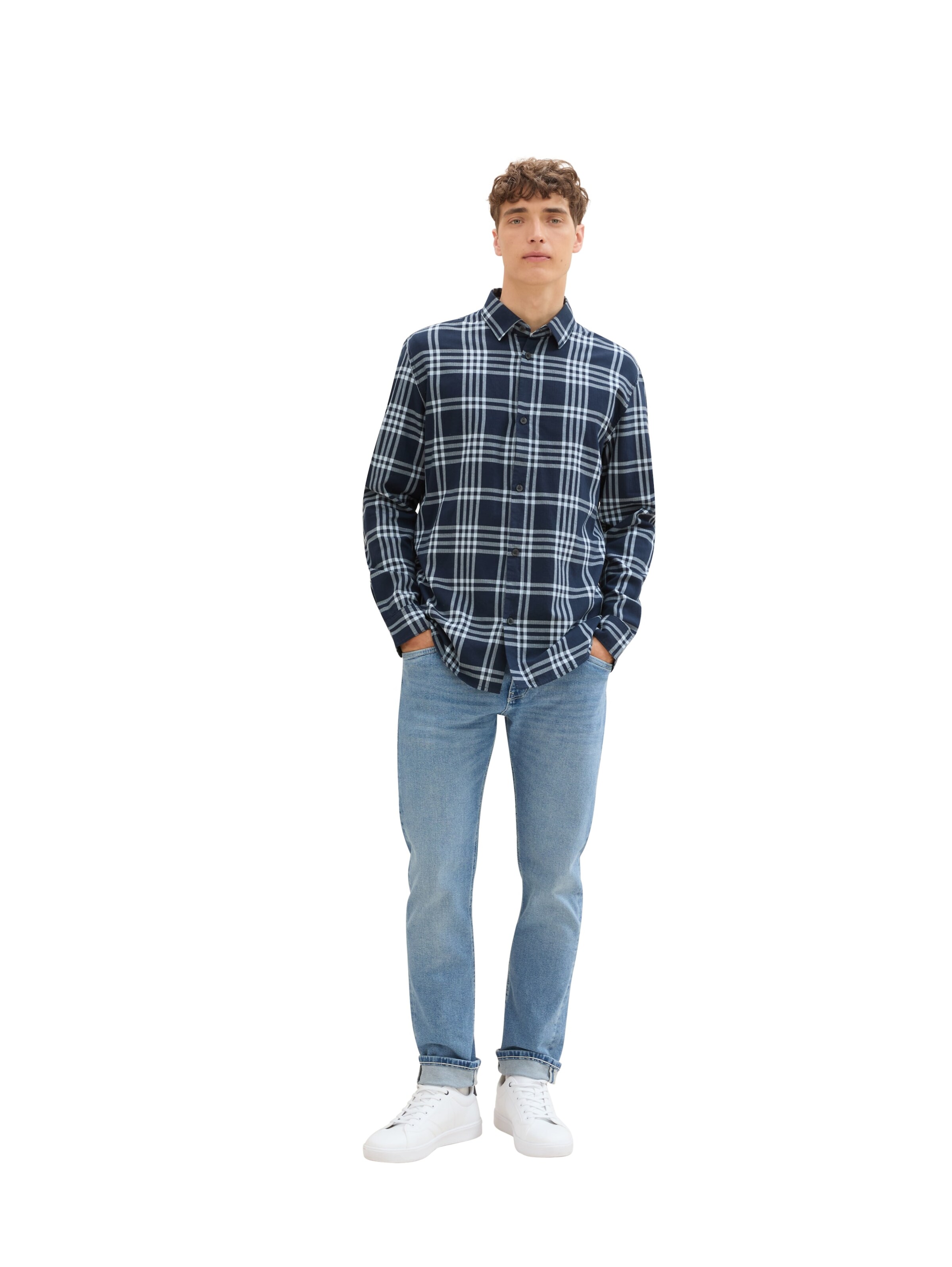 TOM TAILOR DENIM Regular fit Overhemd in Blauw