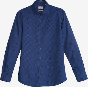 Black Label Shirt Regular fit Business Shirt 'PRINT' in Blue: front