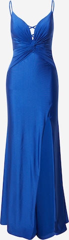 LUXUAR - Vestido de noche en azul: frente