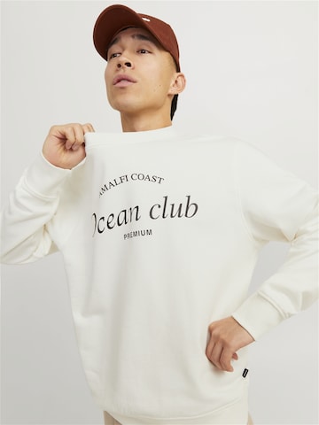 JACK & JONES Sweatshirt 'OCEAN CLUB' in Beige