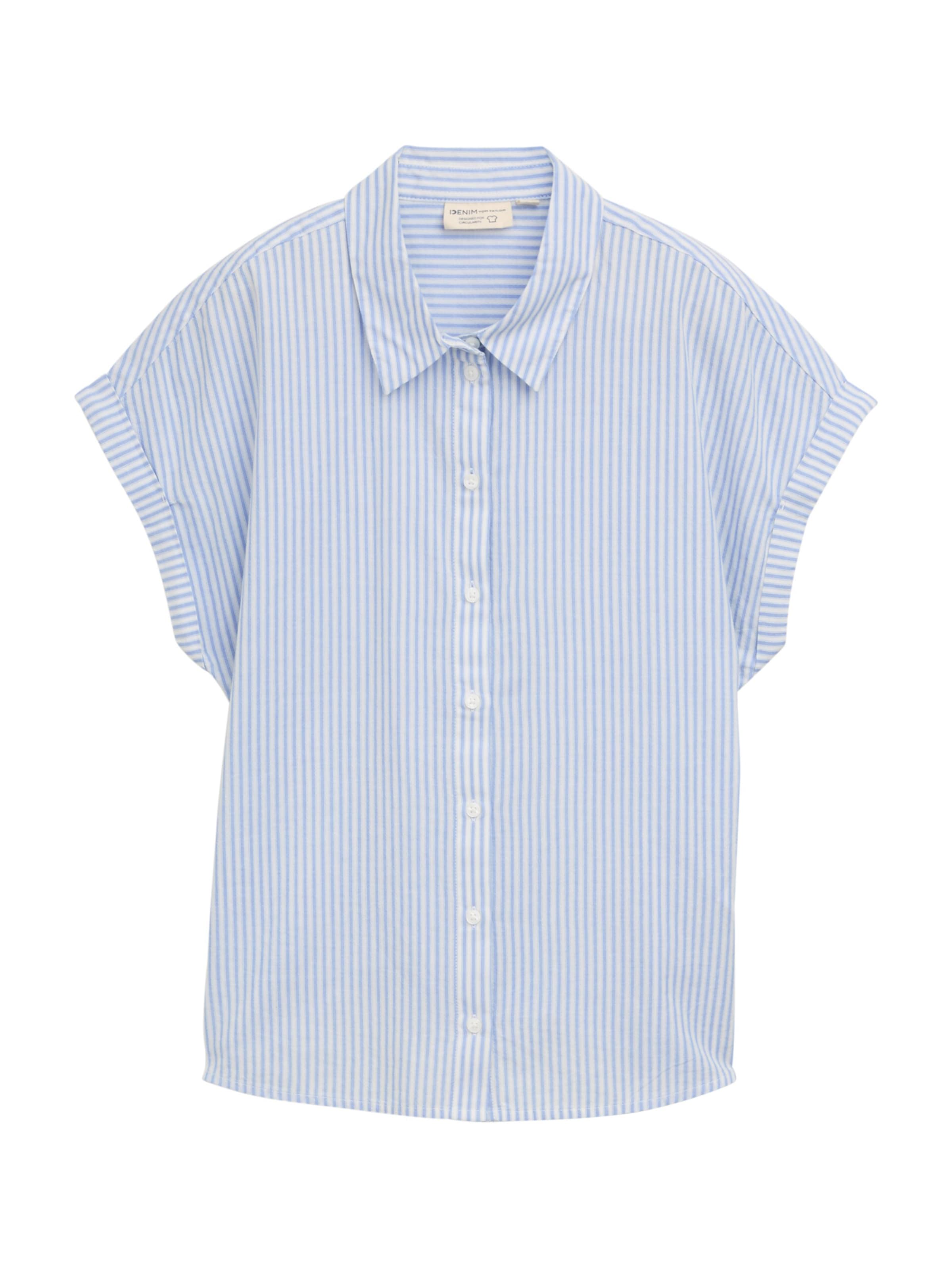 TOM TAILOR DENIM Blouse in Blauw: voorkant