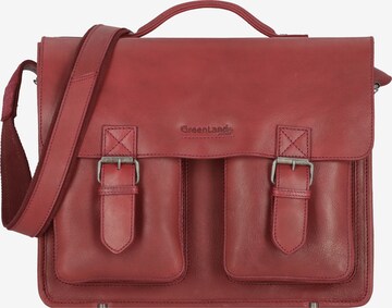 Greenland Nature Document Bag in Red: front