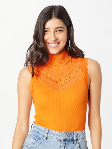 rosemunde Knitted Top in Orange: front