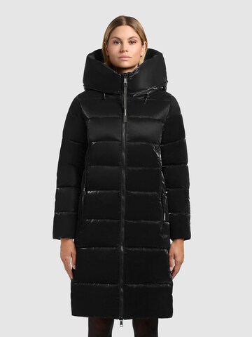 Manteau d’hiver 'JILIAS6' khujo en noir : devant