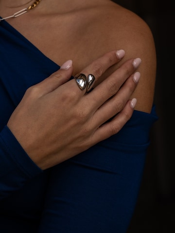 hiBALI Ring 'Chunky Edgy' in Silver