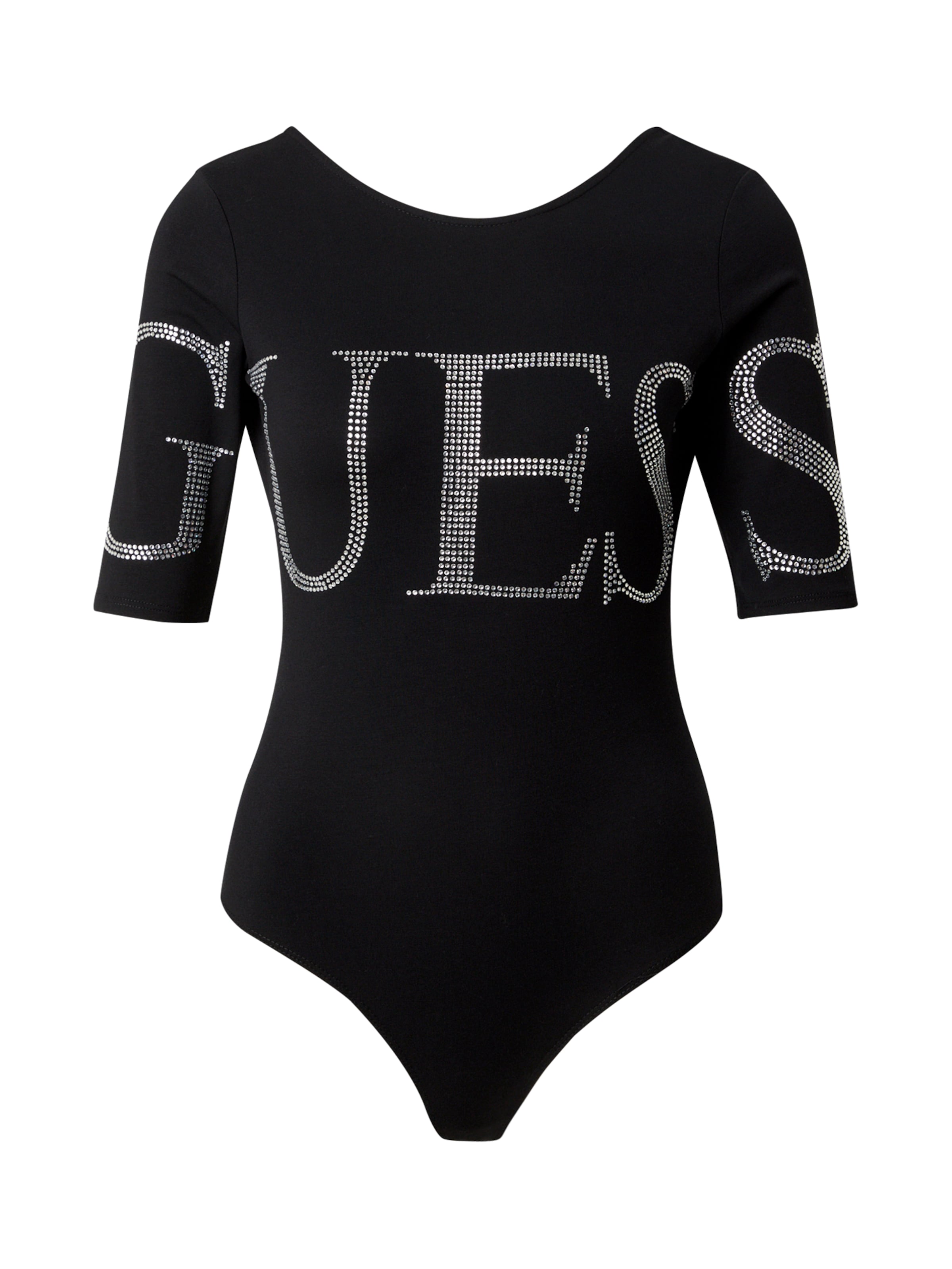 GUESS - Camisa body em preto: frente