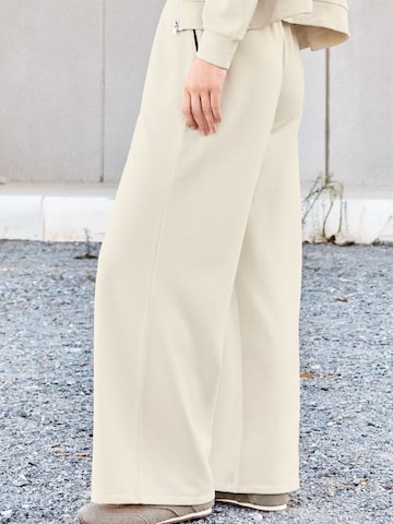 Gisela Wide Leg Bukser i hvid: side
