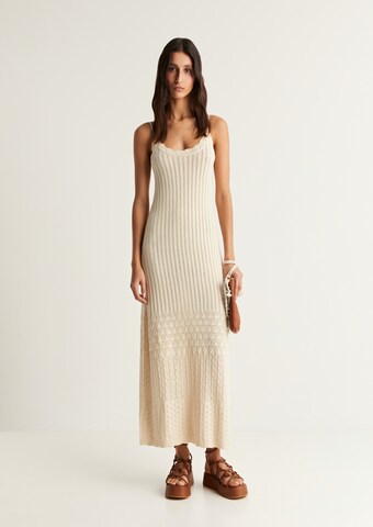 Scalpers Knitted dress in Beige: front