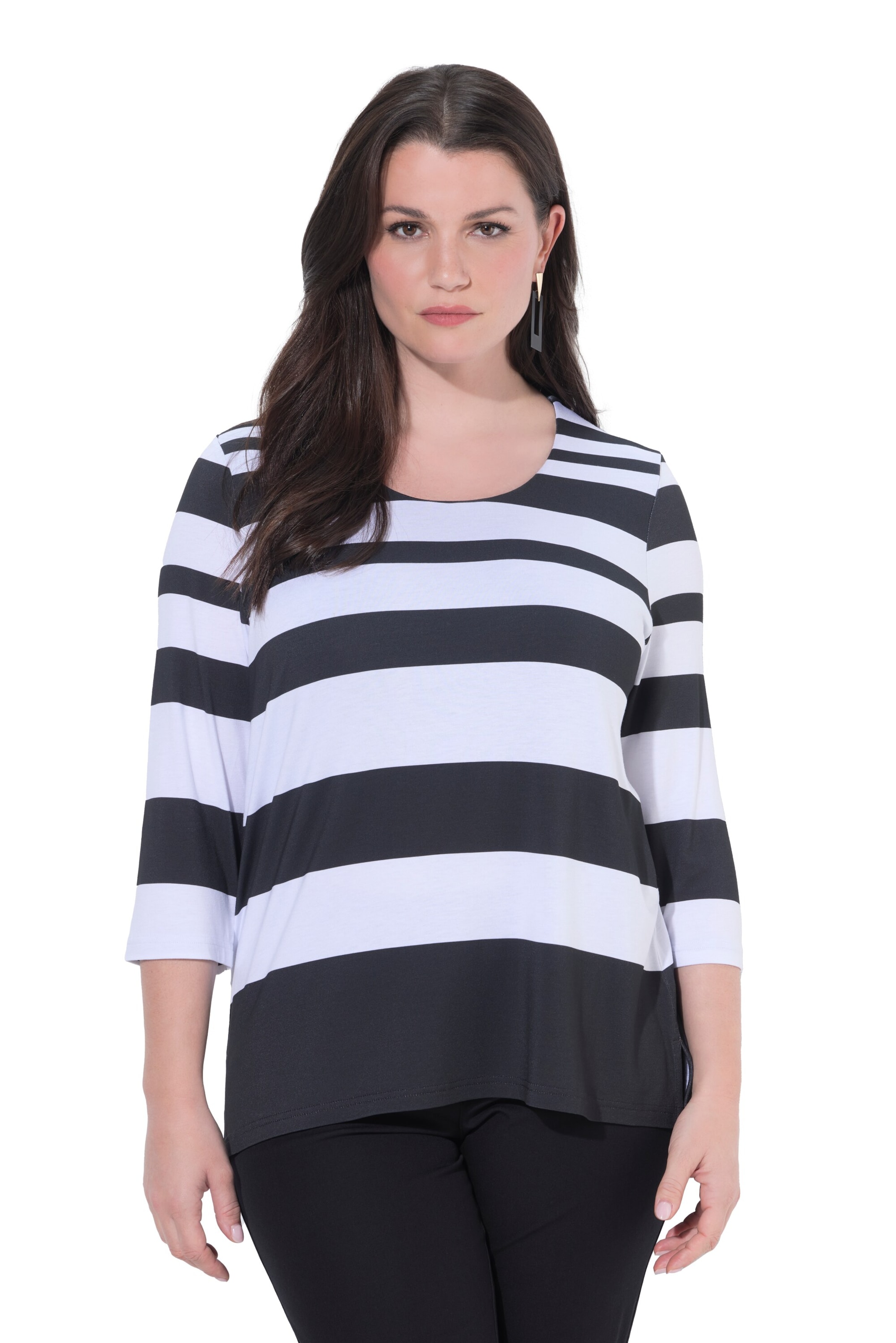 Ulla Popken Shirt in Schwarz: Vorderseite