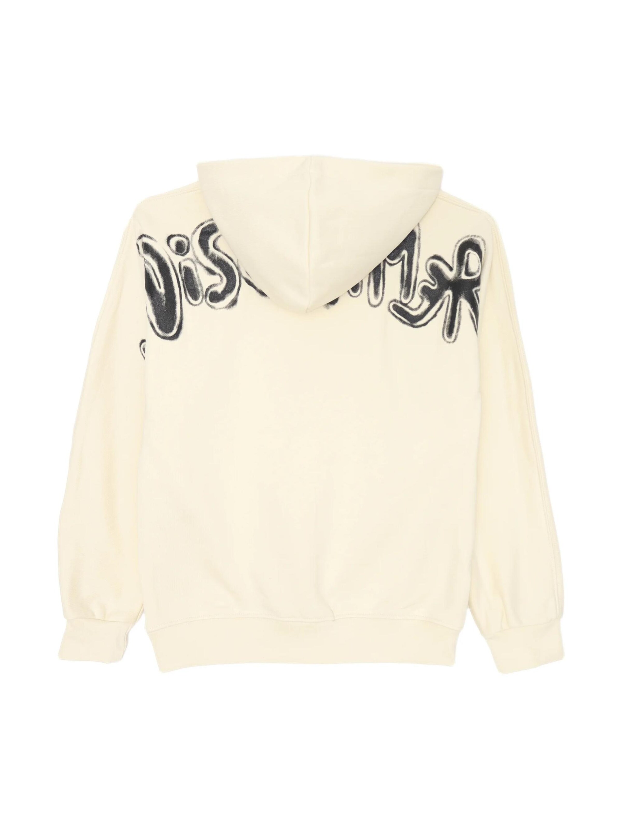 DISCLAIMER Sweatshirt 'BackHood' in White