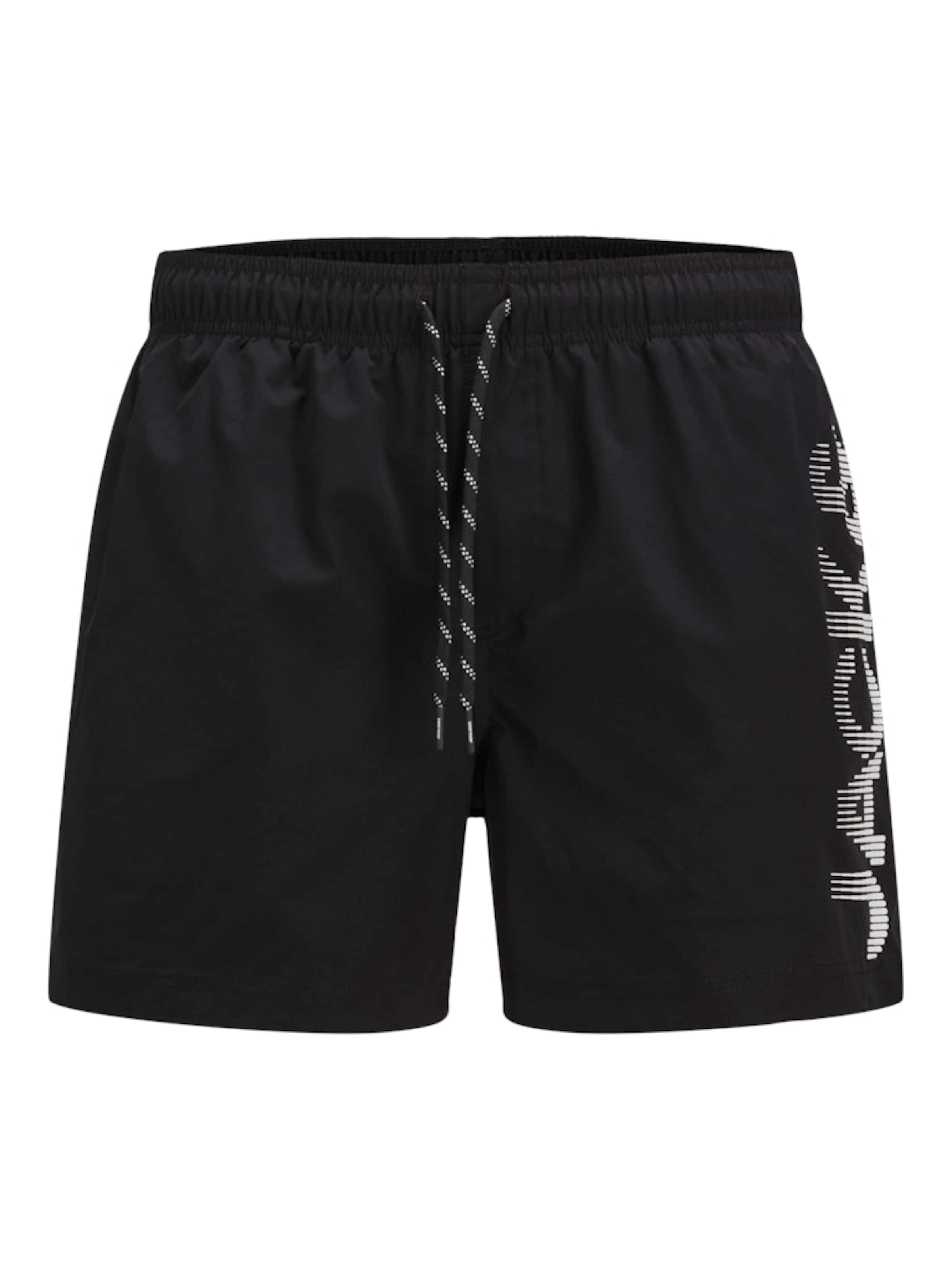 JACK & JONES Badshorts 'JPSTMaui' i svart: framsida