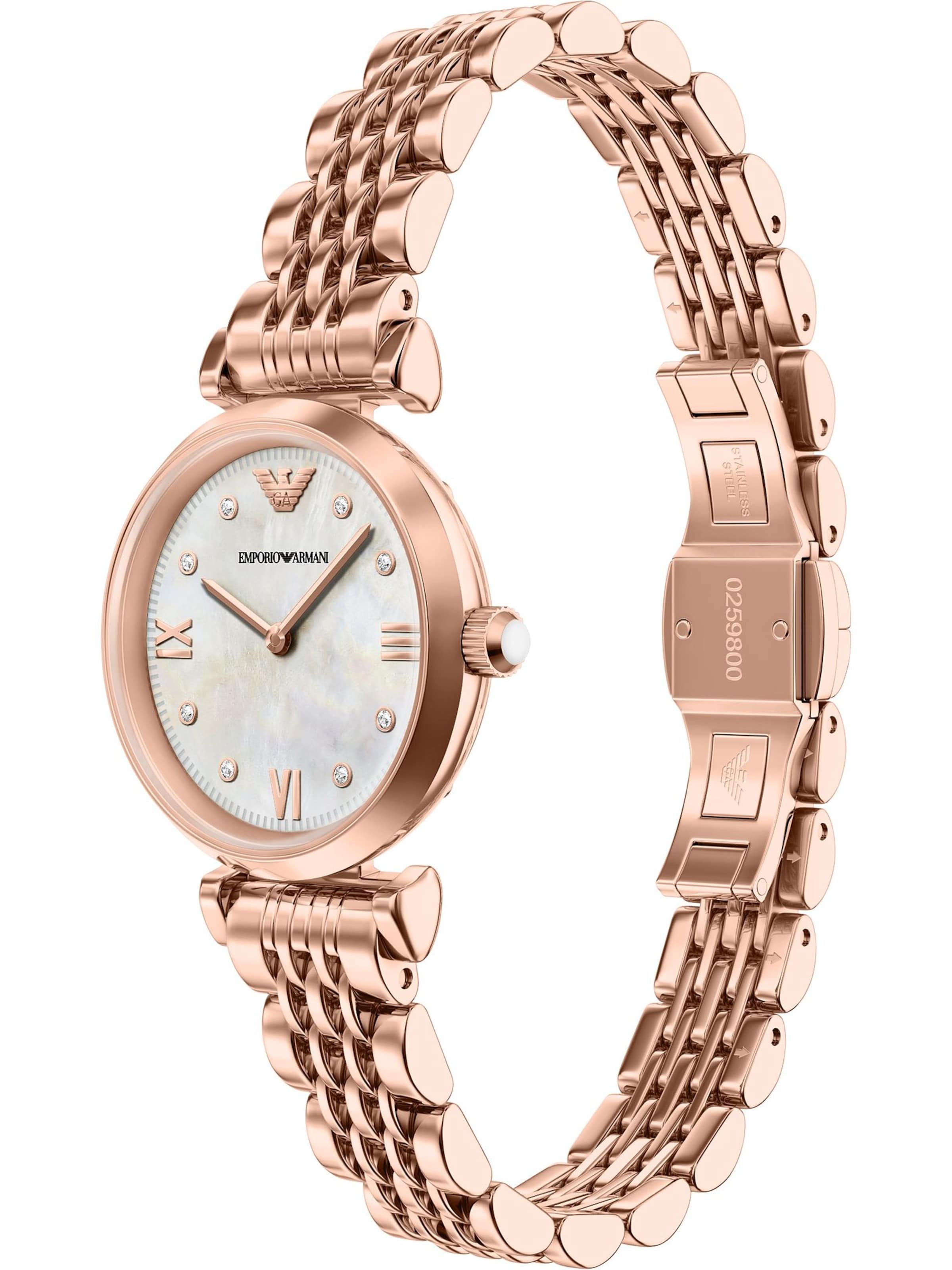 Emporio Armani Analog watch 'GIANNI' in Gold: front