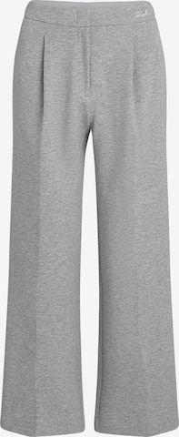 Karl Lagerfeldregular Hlače s naborima - siva boja: prednji dio