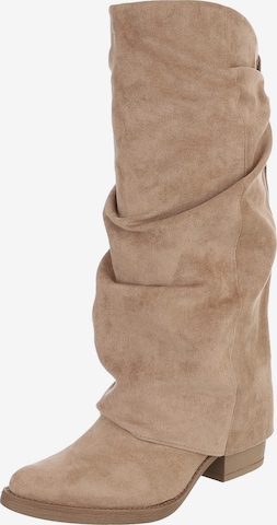 Ital-Design Stiefel in Braun: Vorderseite