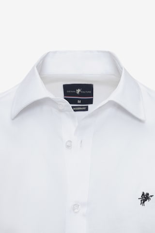 DENIM CULTURE Regular fit Button Up Shirt 'Jon' in White
