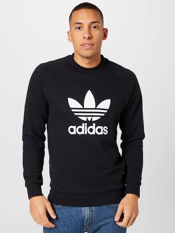 Bluză de molton 'Adicolor Classics Trefoil' de la ADIDAS ORIGINALS pe negru: față