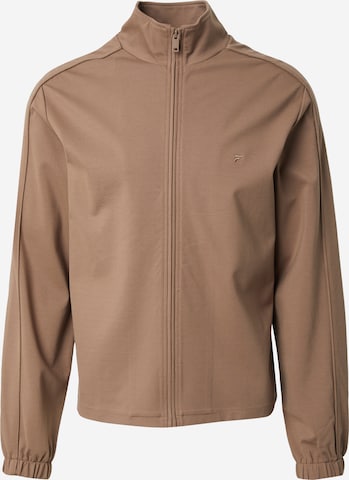 Veste de survêtement 'Tino' DAN FOX APPAREL en marron : devant