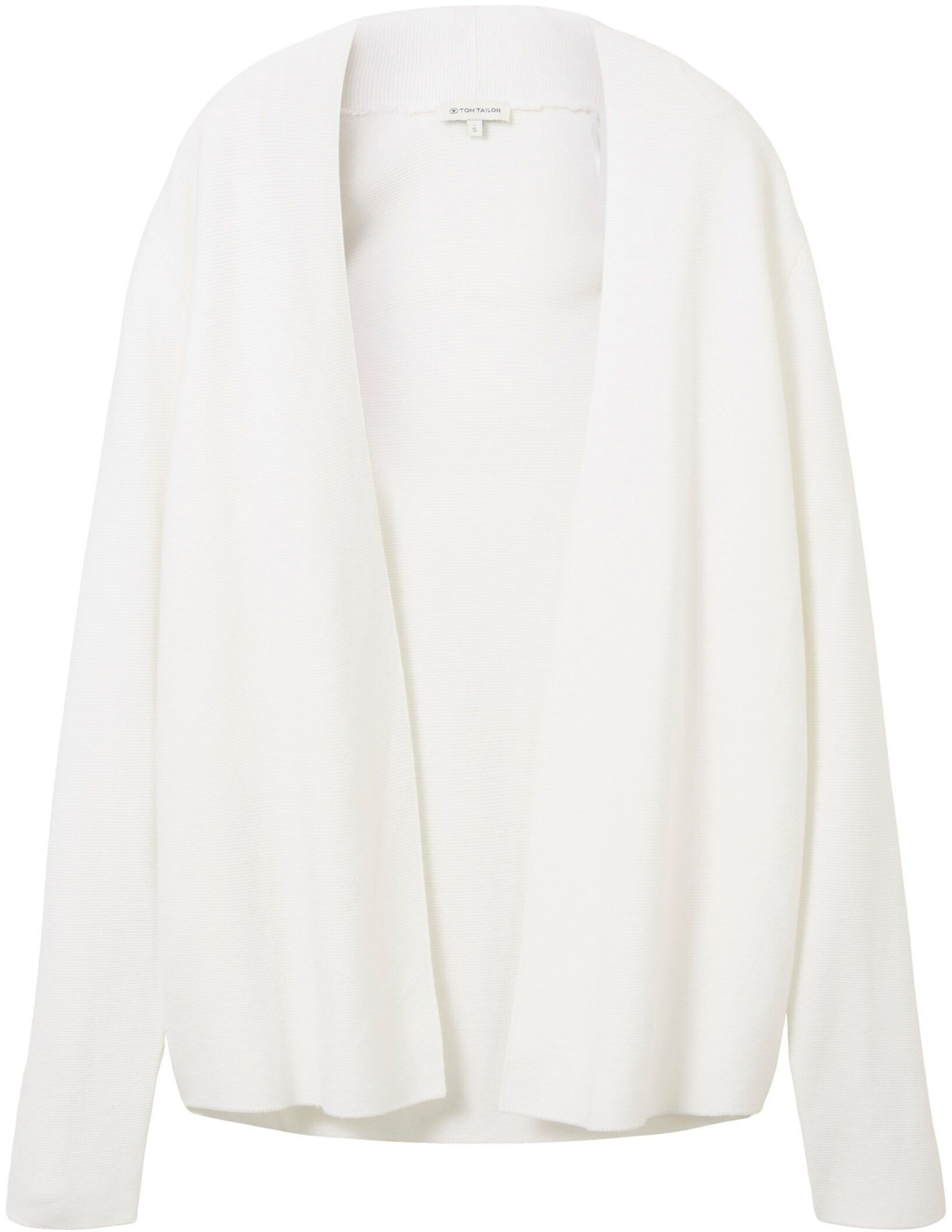 TOM TAILOR Strickjacke in Weiß: Vorderseite