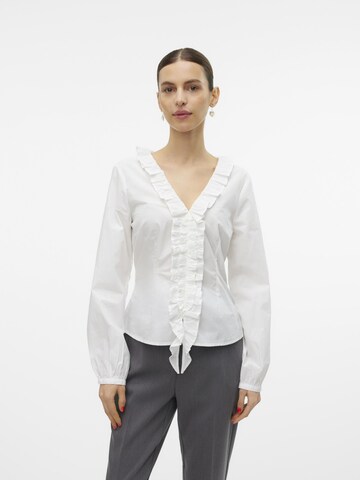 VERO MODA Blouse 'MACI' in Wit: voorkant