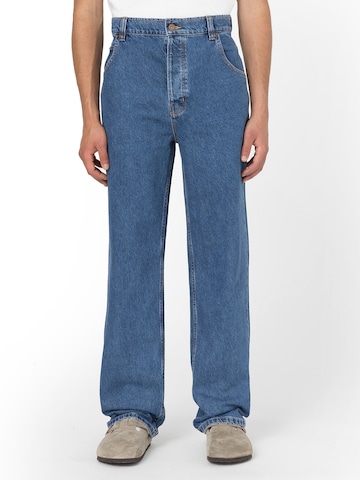 DICKIES Loosefit Jeans in Blauw: voorkant