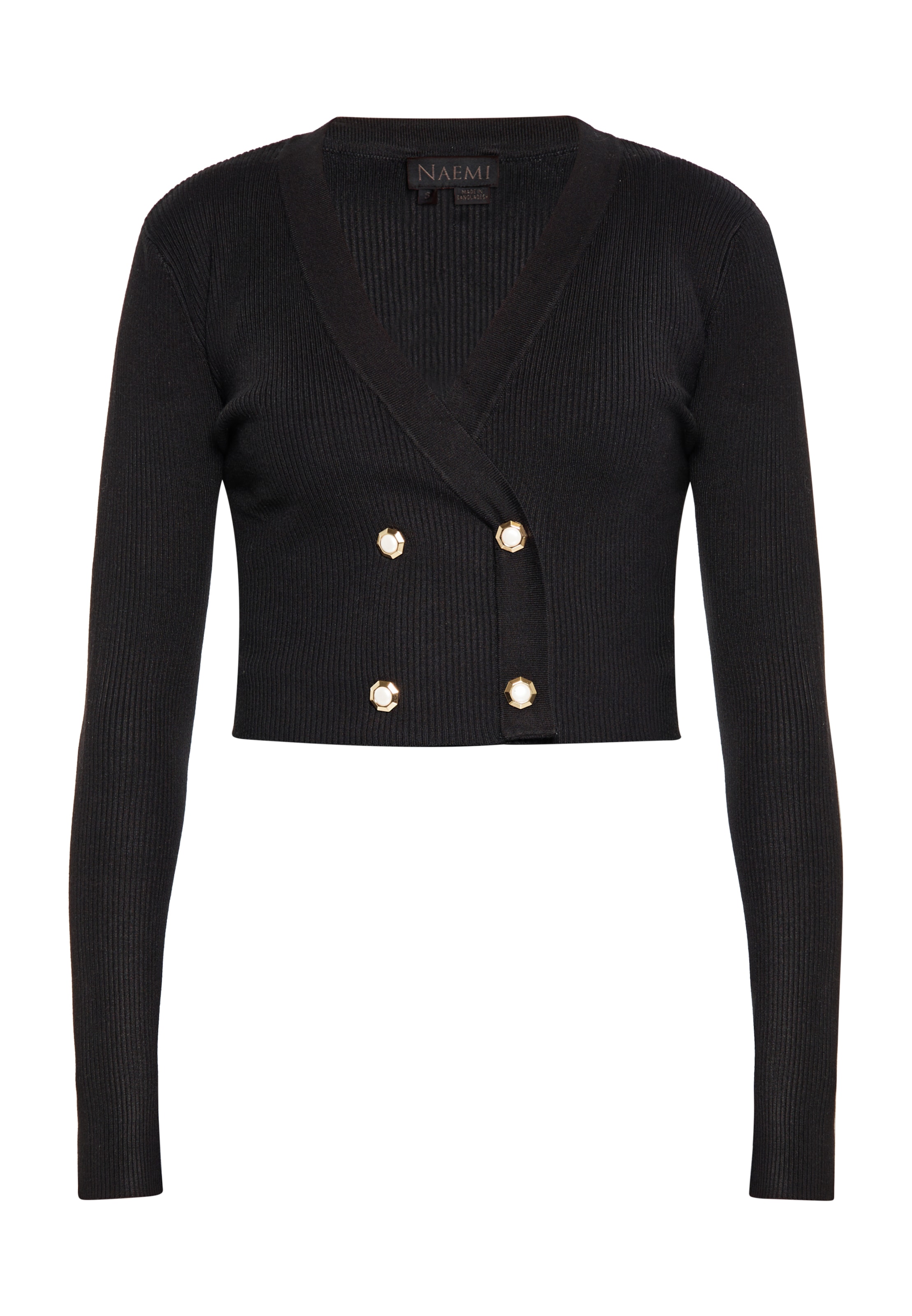 NAEMI Вязаная кофта в Черный: спереди